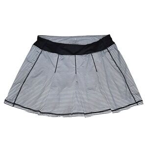 Kyodan Womens‎ Black White Striped Active Skort Zipper Pocket Size Large